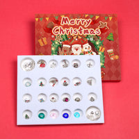 HKM-128851 Christmas Elk Blind Box Bracelet Set for Kids - 24 Grid Design with Red Elk