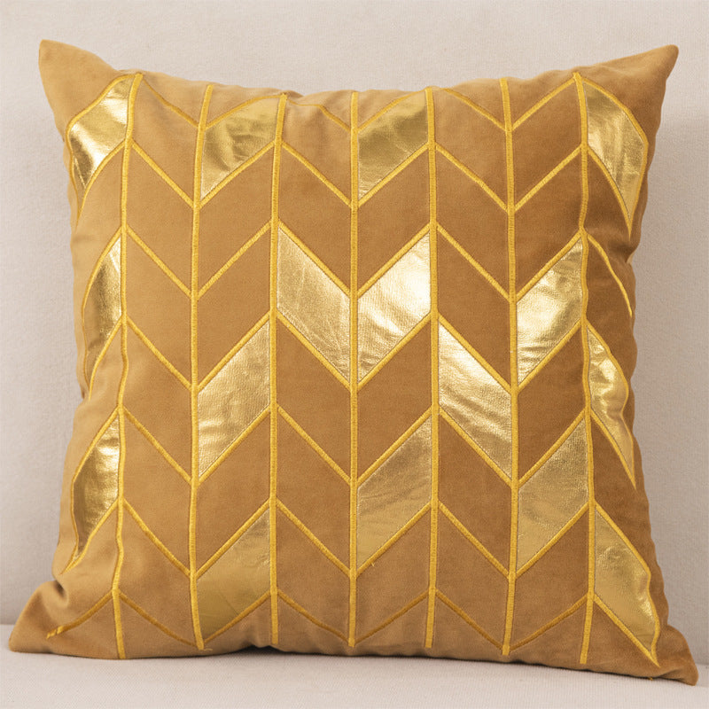 HKM-128851 Dutch Velvet Gilded Pillow Case, 45x45cm, Chemical Fiber, Pillow Core Not Included