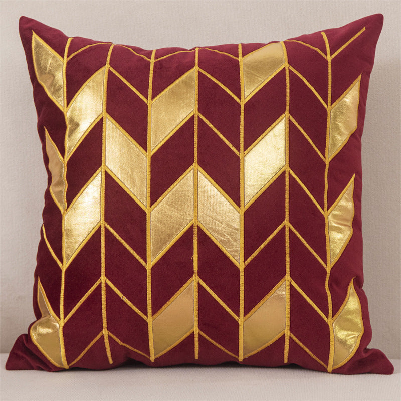 HKM-128851 Dutch Velvet Gilded Pillow Case, 45x45cm, Chemical Fiber, Pillow Core Not Included