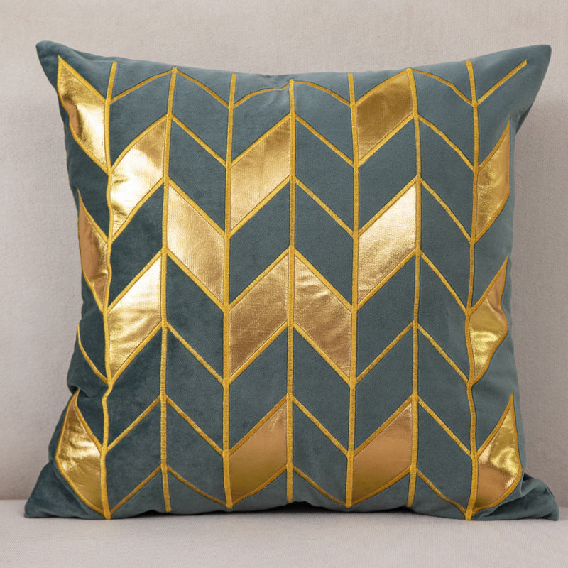 HKM-128851 Dutch Velvet Gilded Pillow Case, 45x45cm, Chemical Fiber, Pillow Core Not Included