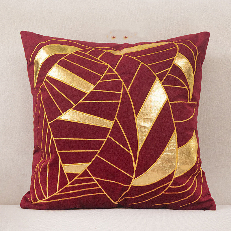 HKM-128851 Dutch Velvet Gilded Pillow Case, 45x45cm, Chemical Fiber, Pillow Core Not Included