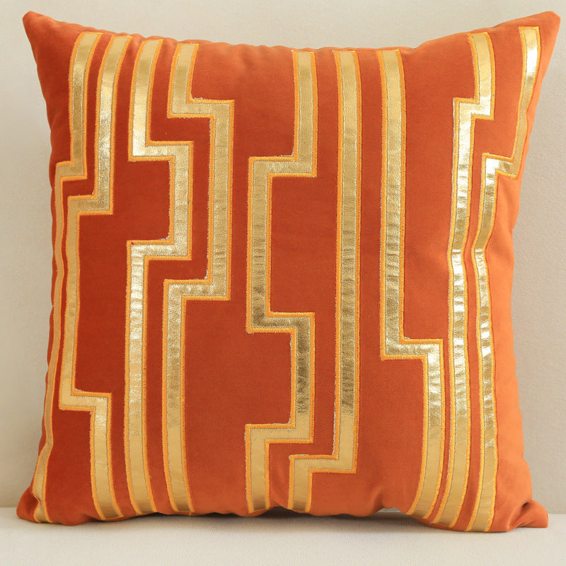 HKM-128851 Dutch Velvet Gilded Pillow Case, 45x45cm, Chemical Fiber, Pillow Core Not Included