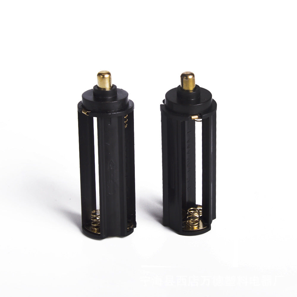 HKM-128915 Three Sections No. 7 Battery Rack - Black ABS Storage Solution, 64mm Length, 21.5mm Diameter