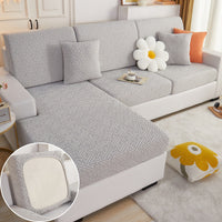 HKM-129043 All-Season Universal Stretch Sofa Cover with Geometric Pattern in Various Colors and Sizes