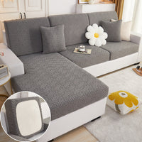 HKM-129043 All-Season Universal Stretch Sofa Cover with Geometric Pattern in Various Colors and Sizes