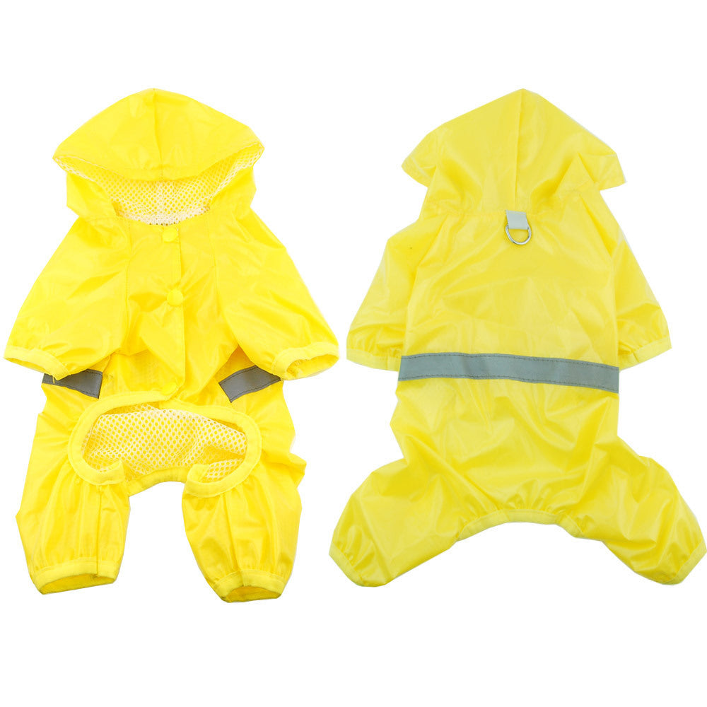 HKM-129171 Reflective Waterproof Double Layer Raincoat for Pets - Sizes XS to 2XL