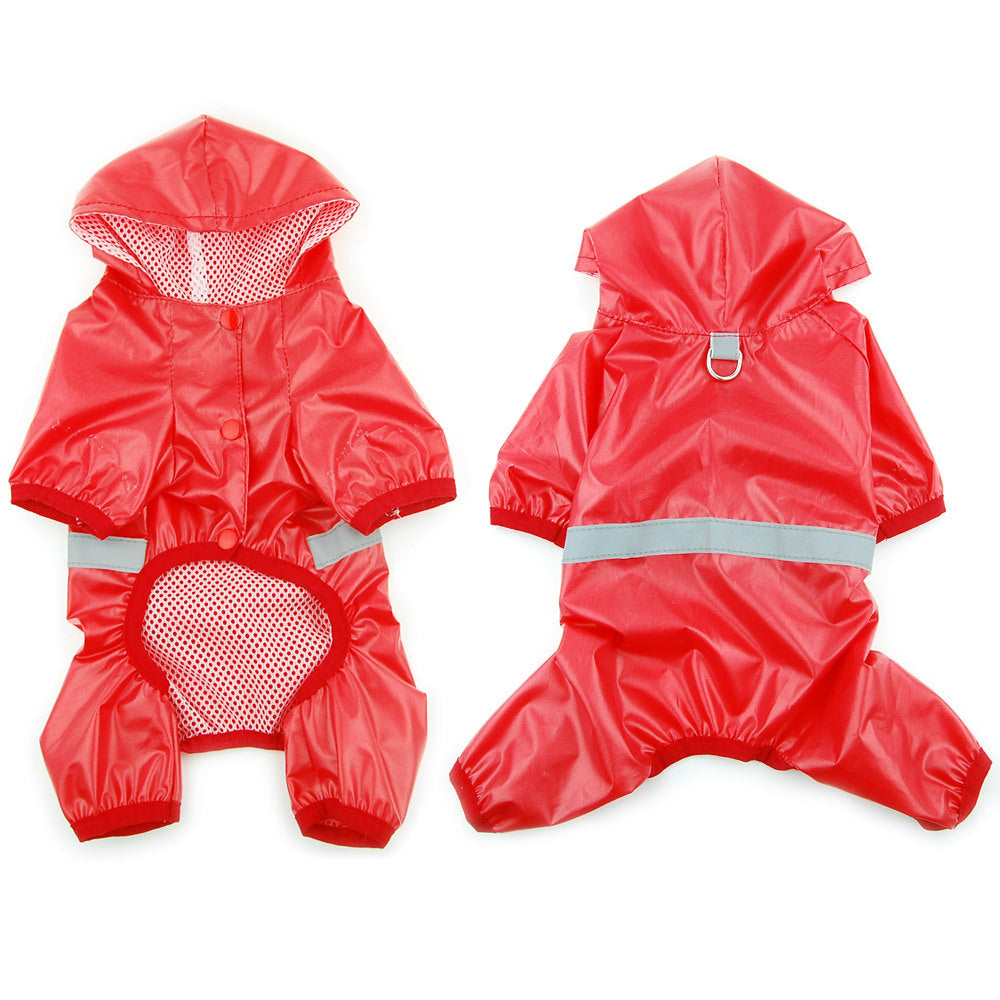 HKM-129171 Reflective Waterproof Double Layer Raincoat for Pets - Sizes XS to 2XL