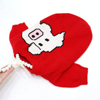 HKM-129299 Cozy Red Wool Sweater for Pugs and Short Dogs