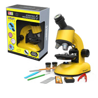 HKM-129299 Kids Educational Microscope Science Experiment Kit - Adjustable Eyepiece, 1200x Magnification, Ages 6+