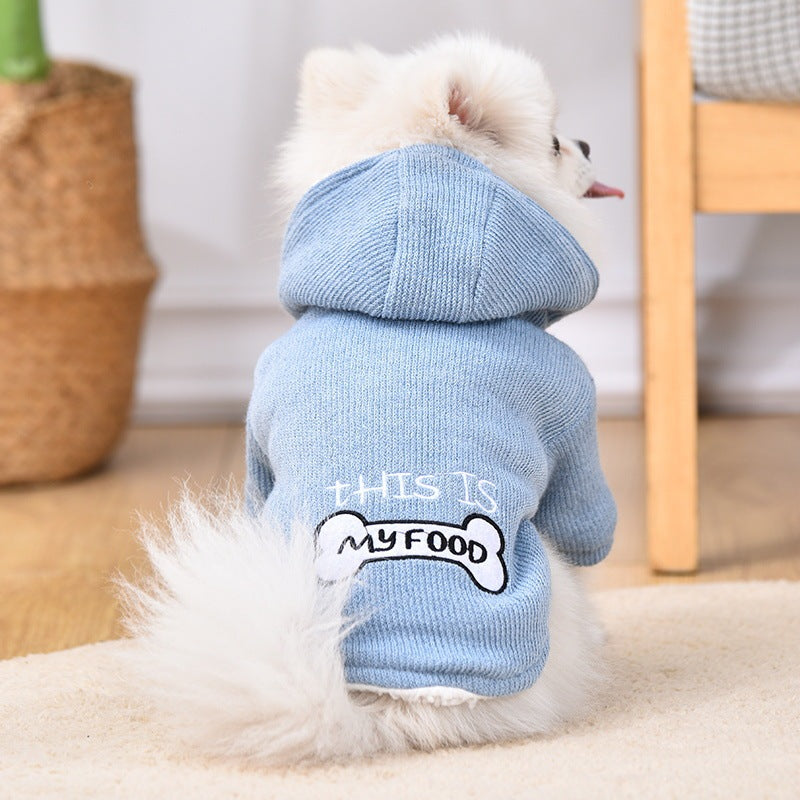 HKM-129363 Cozy Pet Clothing in Pink, Blue, or Red - XS, S, M Sizes Available