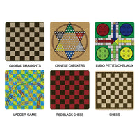 HKM-129683 6-in-1 Educational Family Game Set for Kids - Intelligent Chess and Strategy Toys