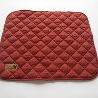 HKM-129747 Cotton Seat Cushion Dog Quilt in Wine Red and Pink Check Prints