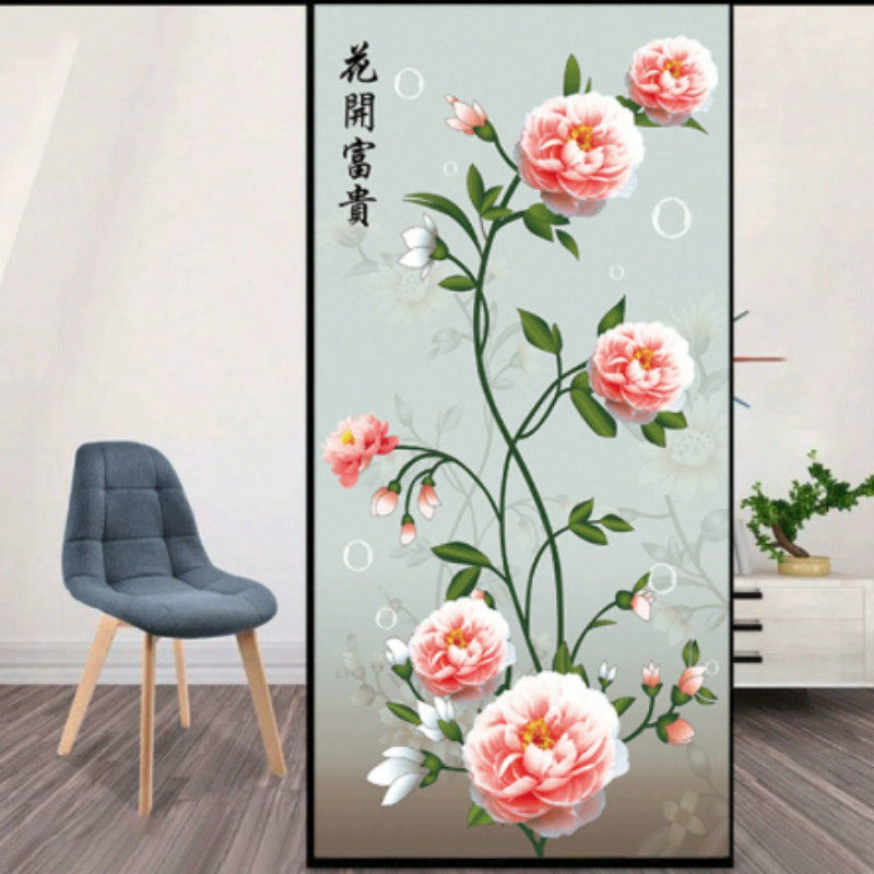 HKM-129811 Frosted Natural Scenery Static Window Film for Showers and Toilets - Various Sizes Available
