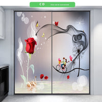 HKM-129811 Frosted Natural Scenery Static Window Film for Showers and Toilets - Various Sizes Available