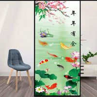 HKM-129811 Frosted Natural Scenery Static Window Film for Showers and Toilets - Various Sizes Available