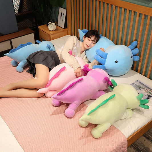 HKM-129875 Plush Doll Throw Pillow – Soft Strip Girl Design in Blue, Purple, Pink, or Green (Height Options: 30cm, 60cm, 90cm)