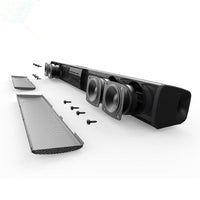 HKM-129939 20W Portable Bluetooth Soundbar with Subwoofer, FM Radio & 6-Hour Battery for TV and Computer