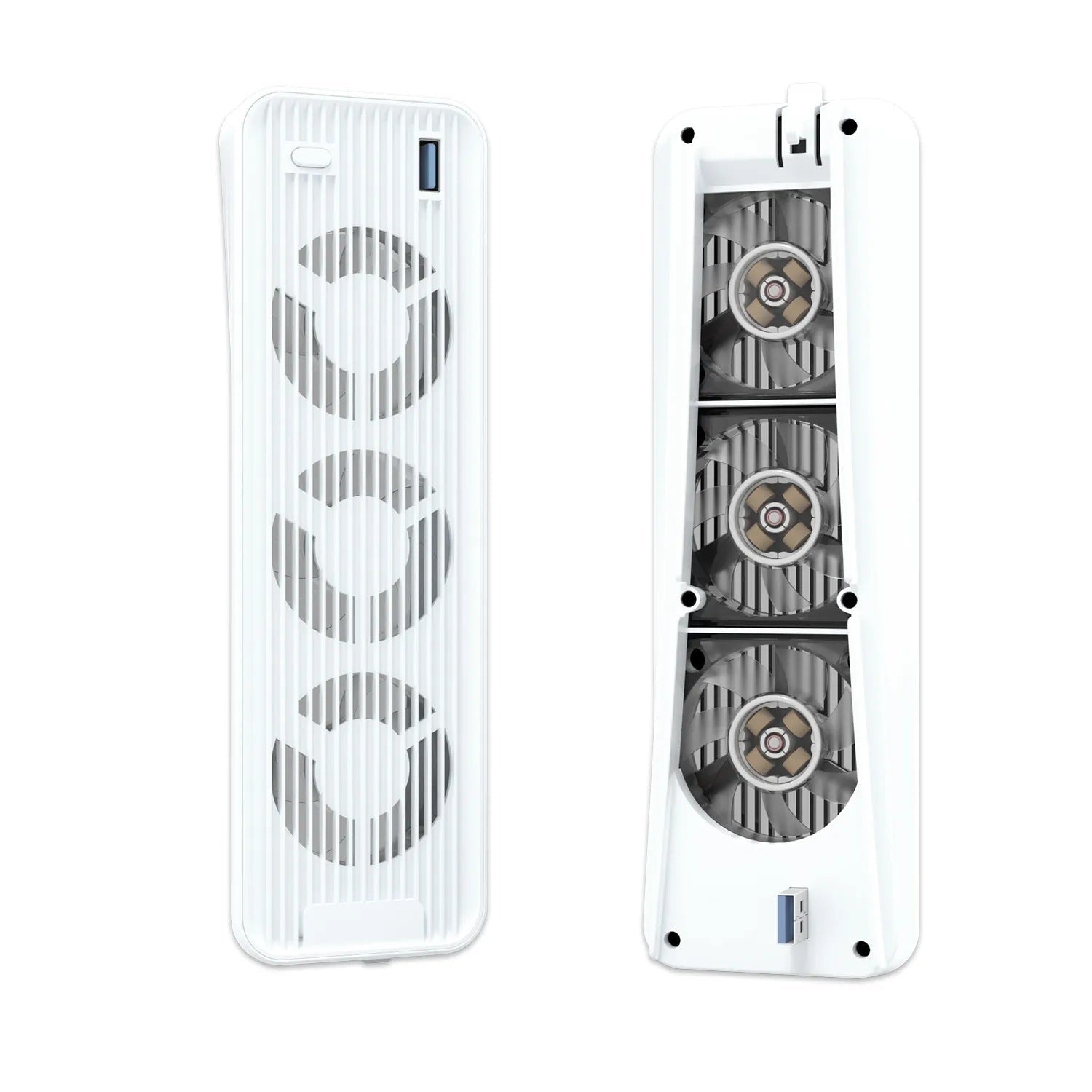 HKM-130067 Cooling Fan for PS5 Console - USB Powered Heat Dissipation Accessory, 25 x 7.2 x 3.5 cm, ABS Material