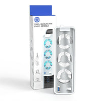 HKM-130067 Cooling Fan for PS5 Console - USB Powered Heat Dissipation Accessory, 25 x 7.2 x 3.5 cm, ABS Material