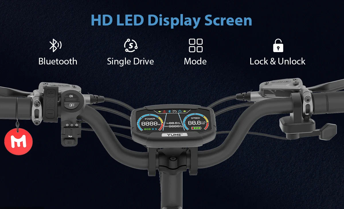 KTX-130067 YUME Swift 250W Electric Scooter - Foldable, 10-Inch All-Terrain Tires, 37 Miles Range, Bluetooth and App Control