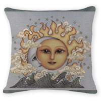 HKM-130259 Cotton Linen Rectangular Yoga Pillowcase with PP Cotton Filling - 45x45cm