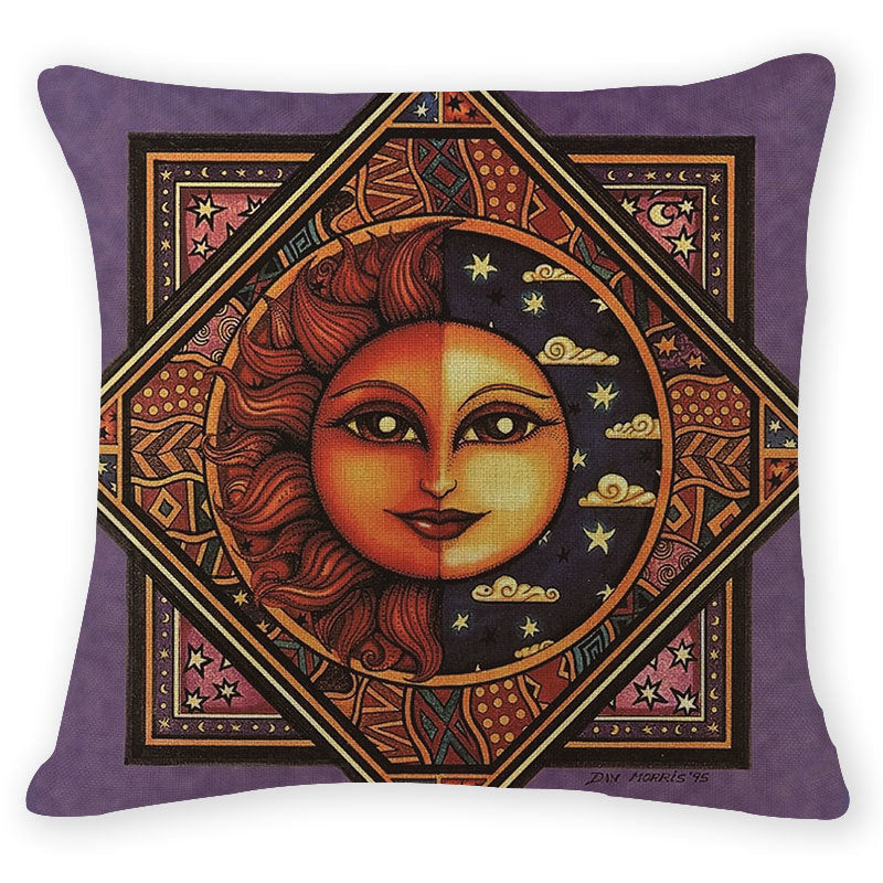 HKM-130259 Cotton Linen Rectangular Yoga Pillowcase with PP Cotton Filling - 45x45cm