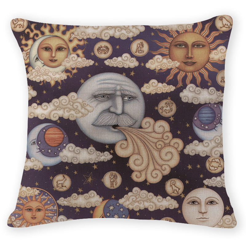 HKM-130259 Cotton Linen Rectangular Yoga Pillowcase with PP Cotton Filling - 45x45cm