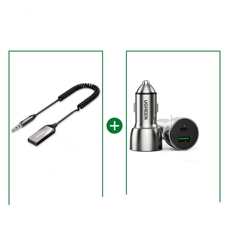 HKM-130259 Wireless Bluetooth Car Receiver Adapter - USB to 3.5mm Jack, High-Definition Sound Quality, Touch and Button Operation