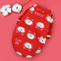 HKM-130387 Multicolor Plus Velvet Two-Legged Cartoon Dog Sweater for Small to Extra Large Pets