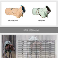 HKM-130515 Warm Waterproof Windproof Outdoor Soft Shell Dog Jacket in Basil Green and Iced Coffee Brown