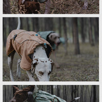 HKM-130515 Warm Waterproof Windproof Outdoor Soft Shell Dog Jacket in Basil Green and Iced Coffee Brown
