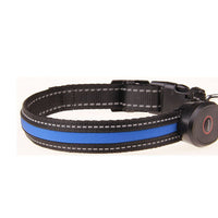 HKM-130579 Luminous USB Charging Dog Collar - Adjustable Nylon with Telescopic Fit