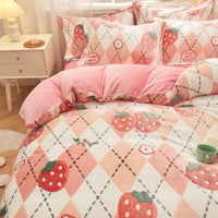 HKM-130707 Double-Sided Milk Velvet Soft Quilt Cover in Fashionable Design