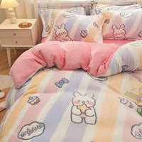 HKM-130707 Double-Sided Milk Velvet Soft Quilt Cover in Fashionable Design