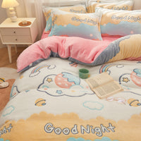 HKM-130707 Double-Sided Milk Velvet Soft Quilt Cover in Fashionable Design