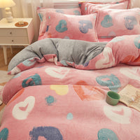 HKM-130707 Double-Sided Milk Velvet Soft Quilt Cover in Fashionable Design