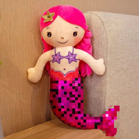 HKM-130707 Embroidered Mermaid Princess Comforter Plush Stuffed Toy with Sequin Mermaid Tail for All Ages