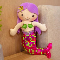 HKM-130707 Embroidered Mermaid Princess Comforter Plush Stuffed Toy with Sequin Mermaid Tail for All Ages