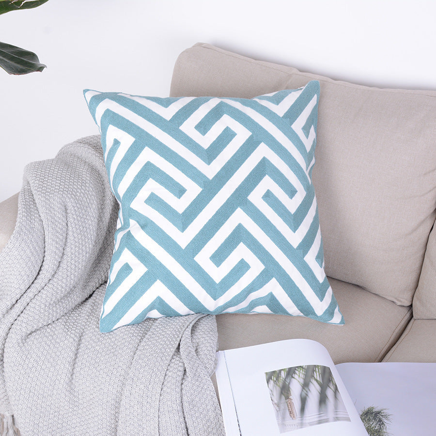 HKM-130835 Geometric Abstraction Minimalist Pillowcase in Kaleidoscope Colors - 45x45cm