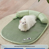 HKM-130835 Universal Cool Feeling Pet Bed - Four Seasons Cat Dog Sleeping Nest in Green Bamboo Panda, Various Sizes Available
