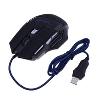 HKM-130899 Wired Optical Gaming Mouse with 5500DPI, 7-Color LED Backlight, 7 Buttons for PC and Laptop