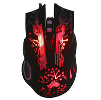 HKM-130899 Wired Optical Gaming Mouse with 5500DPI, 7-Color LED Backlight, 7 Buttons for PC and Laptop