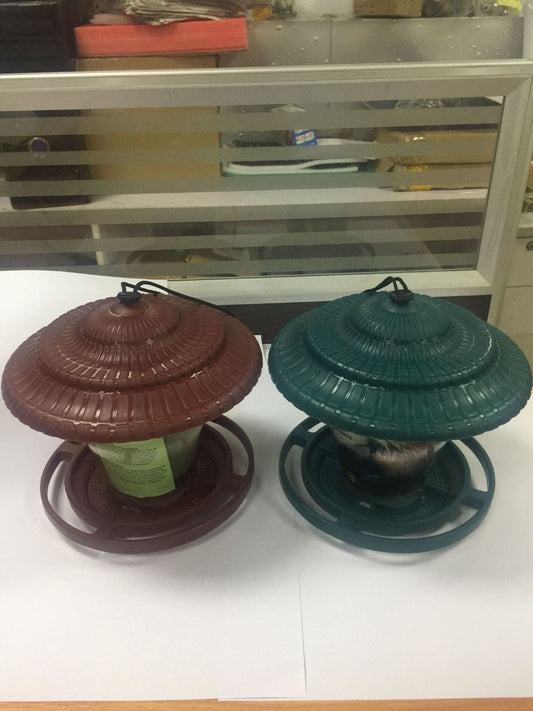 HKM-130963 Transparent Hanging Bird Feeder - 18x18x19 cm, Perfect for Attracting Birds