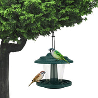 HKM-130963 Transparent Hanging Bird Feeder - 18x18x19 cm, Perfect for Attracting Birds