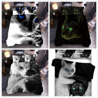 HKM-131027 Animal 3D Printed Polyester Bedding Quilt Cover Set - Multiple Sizes Available