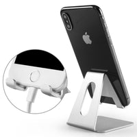 HKM-131091 Adjustable Metal Desktop Mobile Phone Holder with Charging Base for All Smartphones