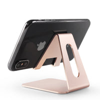 HKM-131091 Adjustable Metal Desktop Mobile Phone Holder with Charging Base for All Smartphones