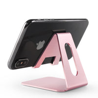 HKM-131091 Adjustable Metal Desktop Mobile Phone Holder with Charging Base for All Smartphones