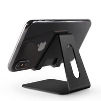 HKM-131091 Adjustable Metal Desktop Mobile Phone Holder with Charging Base for All Smartphones