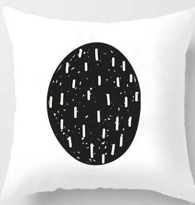 HKM-131091 Cute Alphabet L Short Plush Cushion Cover, 45x45cm Pillowcase